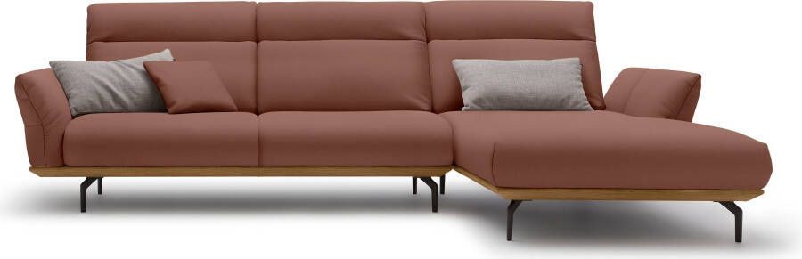 OTTO Creation BY ROLF BENZ Hoekbank Hs.460 Sokkel in walnotenhout onderstel in umbra grijs breedte 318 cm - Foto 12