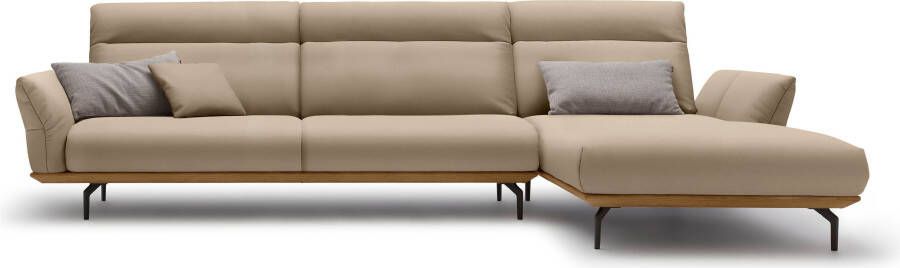 OTTO Creation BY ROLF BENZ Hoekbank Hs.460 Sokkel in walnotenhout onderstel in umbra grijs breedte 338 cm - Foto 12