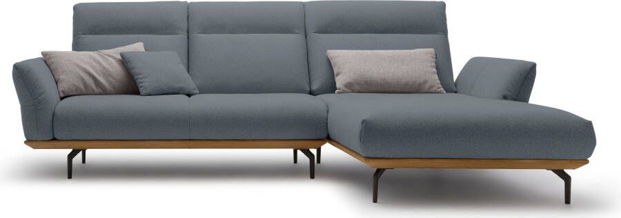 OTTO Creation BY ROLF BENZ Hoekbank Hs.460 Sokkel in walnotenhout onderstel in umbra grijs breedte 298 cm - Foto 11