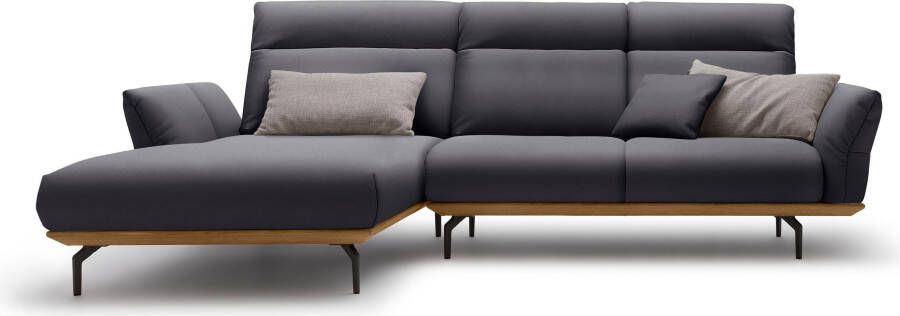 OTTO Creation BY ROLF BENZ Hoekbank Hs.460 Sokkel in walnotenhout onderstel in umbra grijs breedte 298 cm - Foto 12