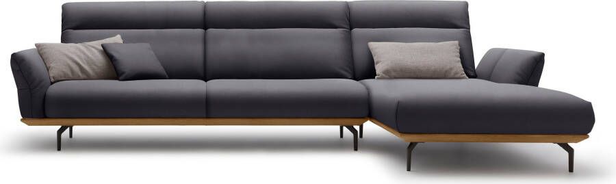 OTTO Creation BY ROLF BENZ Hoekbank Hs.460 Sokkel in walnotenhout onderstel in umbra grijs breedte 338 cm - Foto 12