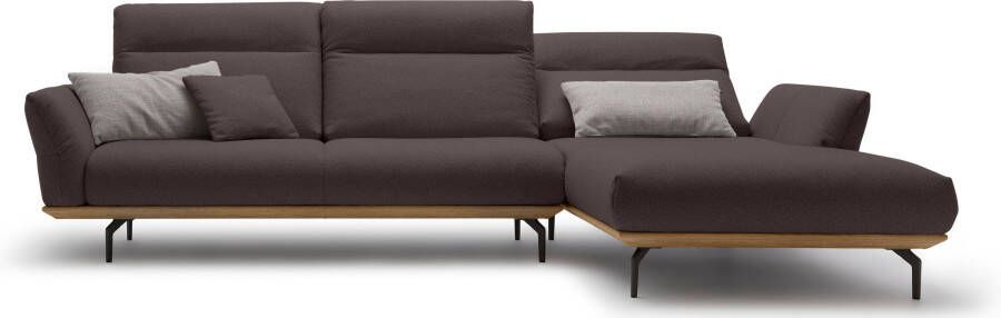 OTTO Creation BY ROLF BENZ Hoekbank Hs.460 Sokkel in walnotenhout onderstel in umbra grijs breedte 318 cm - Foto 13