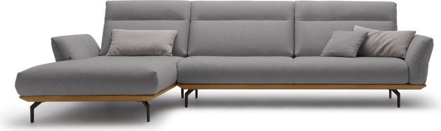OTTO Creation BY ROLF BENZ Hoekbank Hs.460 Sokkel in walnotenhout onderstel in umbra grijs breedte 338 cm - Foto 11