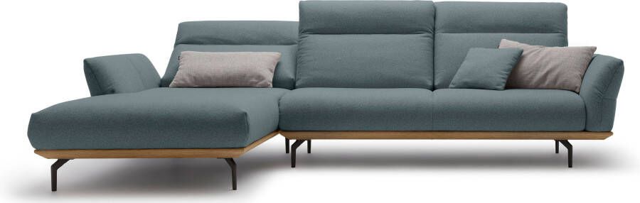 OTTO Creation BY ROLF BENZ Hoekbank Hs.460 Sokkel in walnotenhout onderstel in umbra grijs breedte 318 cm - Foto 10