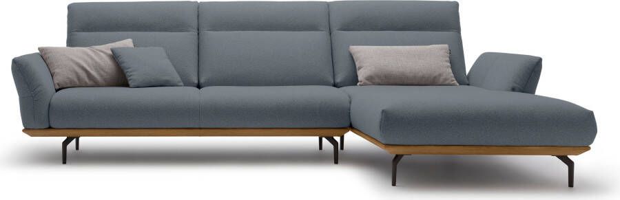 OTTO Creation BY ROLF BENZ Hoekbank Hs.460 Sokkel in walnotenhout onderstel in umbra grijs breedte 318 cm - Foto 11