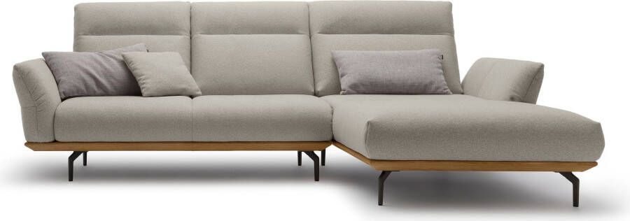 OTTO Creation BY ROLF BENZ Hoekbank Hs.460 Sokkel in walnotenhout onderstel in umbra grijs breedte 298 cm - Foto 11