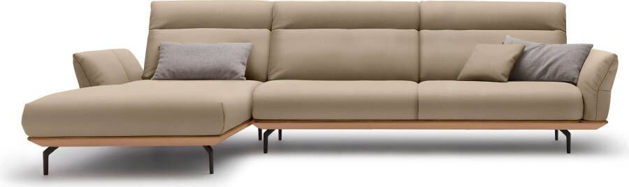 OTTO Creation BY ROLF BENZ Hoekbank Hs.460 Sokkel in eiken onderstel in umbra grijs breedte 338 cm - Foto 10