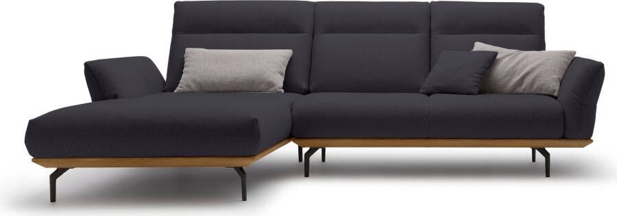 OTTO Creation BY ROLF BENZ Hoekbank Hs.460 Sokkel in walnotenhout onderstel in umbra grijs breedte 298 cm - Foto 11