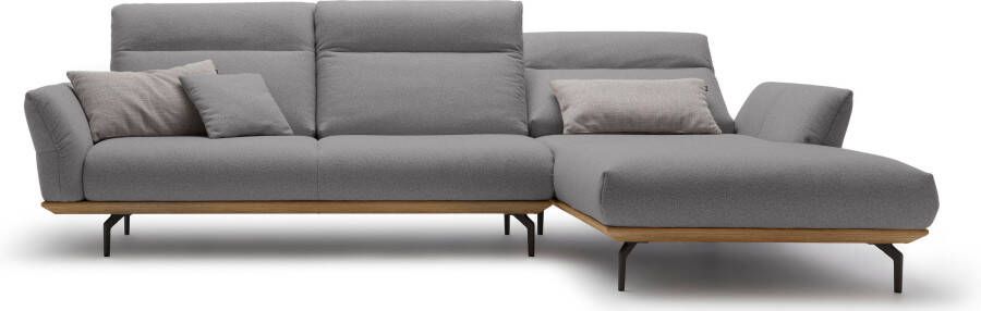 OTTO Creation BY ROLF BENZ Hoekbank Hs.460 Sokkel in walnotenhout onderstel in umbra grijs breedte 318 cm - Foto 9