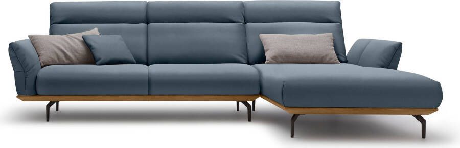 OTTO Creation BY ROLF BENZ Hoekbank Hs.460 Sokkel in walnotenhout onderstel in umbra grijs breedte 318 cm - Foto 12