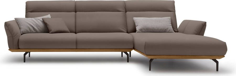 OTTO Creation BY ROLF BENZ Hoekbank Hs.460 Sokkel in walnotenhout onderstel in umbra grijs breedte 318 cm - Foto 12