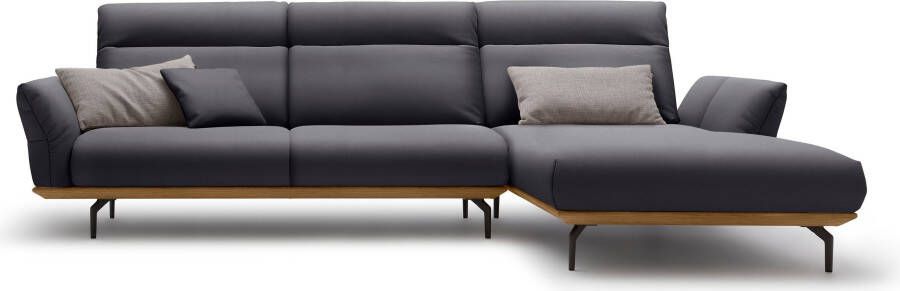 OTTO Creation BY ROLF BENZ Hoekbank Hs.460 Sokkel in walnotenhout onderstel in umbra grijs breedte 318 cm - Foto 13