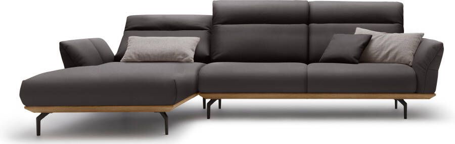 OTTO Creation BY ROLF BENZ Hoekbank Hs.460 Sokkel in walnotenhout onderstel in umbra grijs breedte 318 cm - Foto 12