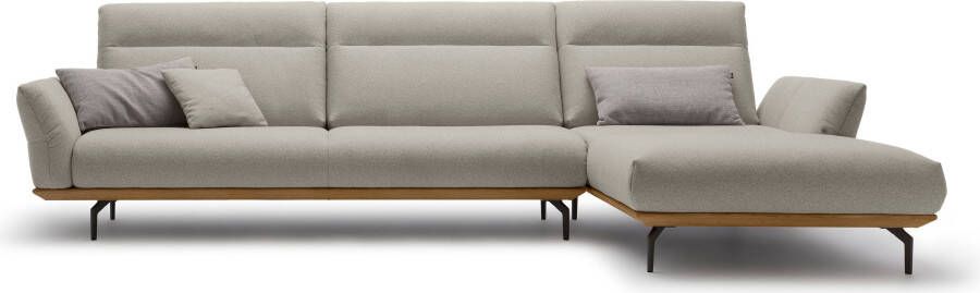 OTTO Creation BY ROLF BENZ Hoekbank Hs.460 Sokkel in walnotenhout onderstel in umbra grijs breedte 338 cm - Foto 10