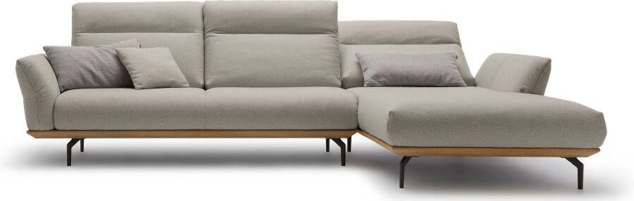 OTTO Creation BY ROLF BENZ Hoekbank Hs.460 Sokkel in walnotenhout onderstel in umbra grijs breedte 318 cm - Foto 11