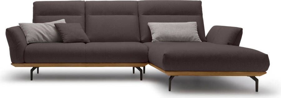 OTTO Creation BY ROLF BENZ Hoekbank Hs.460 Sokkel in walnotenhout onderstel in umbra grijs breedte 298 cm - Foto 12