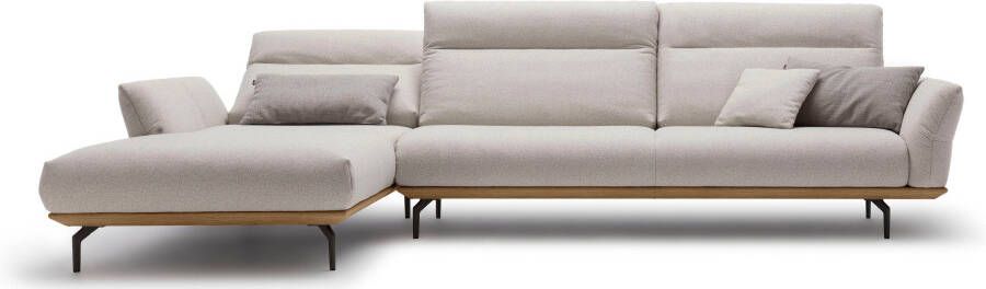 OTTO Creation BY ROLF BENZ Hoekbank Hs.460 Sokkel in walnotenhout onderstel in umbra grijs breedte 338 cm - Foto 10