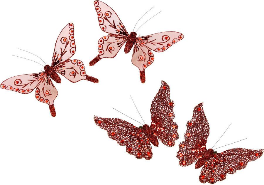 I.GE.A. Decoratief figuur Deco-vlinder met clip