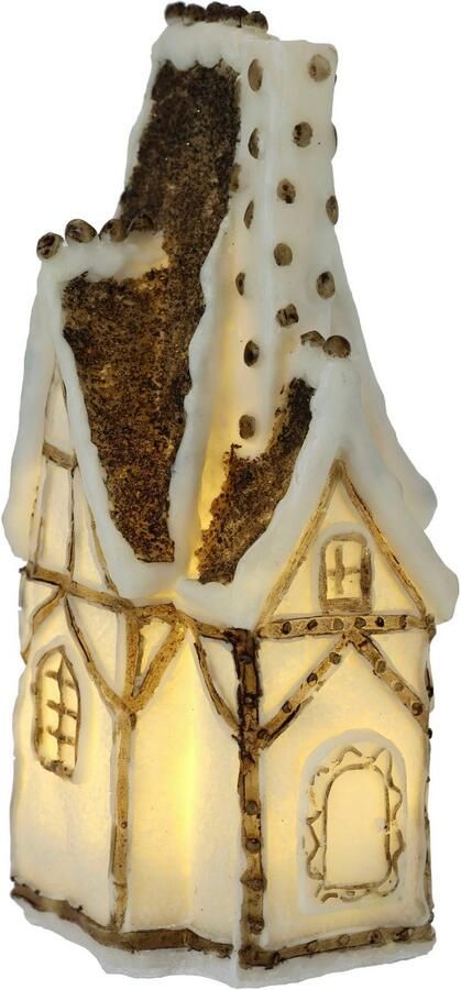 I.GE.A. Decoratief figuur Huis Kerstdecoratie van polyresin hoogte ca. 24 cm (1 stuk) - Foto 3