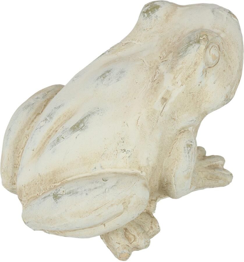 I.GE.A. Decoratief figuur Kikker van keramiek Antiek-uitziende tuin decoratie dierfiguur decoratie standbeeld tuinfiguur kikker (1 stuk)