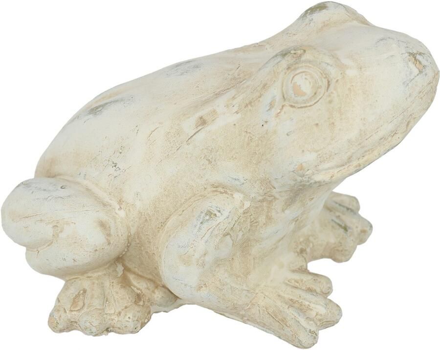 I.GE.A. Decoratief figuur Kikker van keramiek Antiek-uitziende tuin decoratie dierfiguur decoratie standbeeld tuinfiguur kikker (1 stuk) - Foto 2