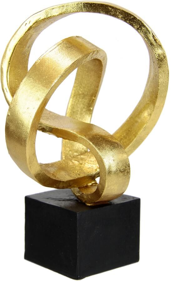 I.GE.A. Decoratief figuur Moderne decoratie sculptuur Ornamenten standbeeld decoratie figuren cadeau-idee zilverkleur (1 stuk)