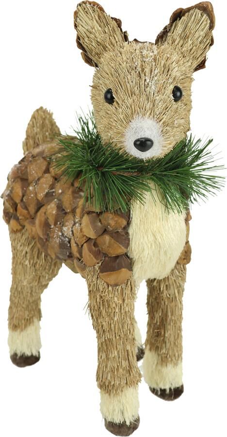 I.GE.A. Decoratief figuur Ree van raffia Decoratie cadeau decoratief decoratieobject ornament dierfiguur decoratiedier (1 stuk) - Foto 5