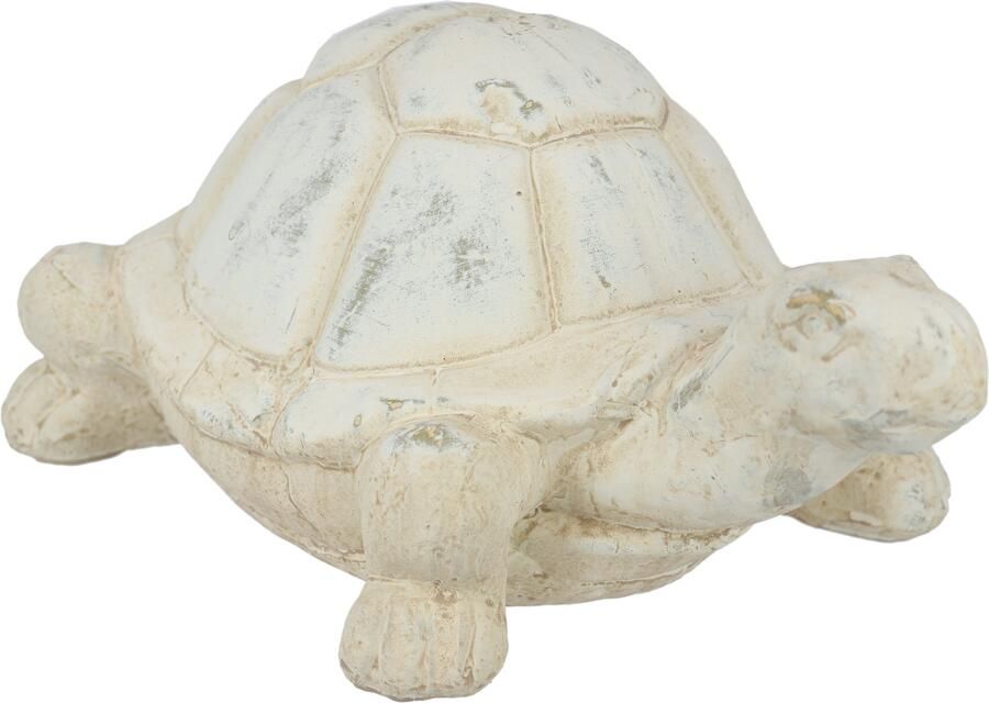 I.GE.A. Decoratief figuur Schildpad van keramiek Tuin decoratie figuur antiek-look gepantserd dier tuin decoratie dierfiguur standbeeld (1 stuk) - Foto 4