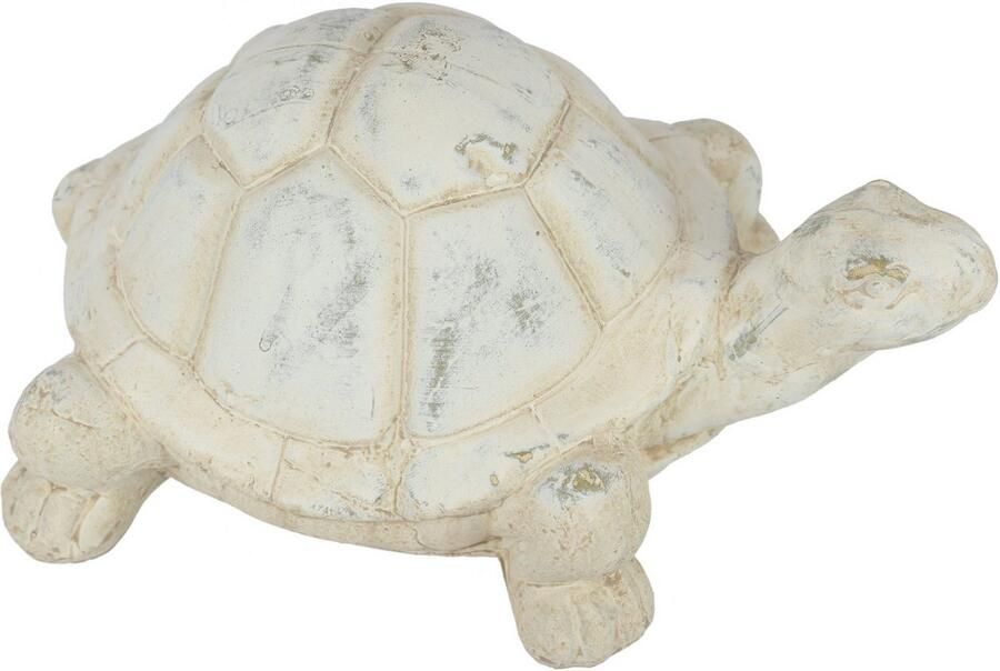 I.GE.A. Decoratief figuur Schildpad van keramiek Tuin decoratie figuur antiek-look gepantserd dier tuin decoratie dierfiguur standbeeld (1 stuk) - Foto 2