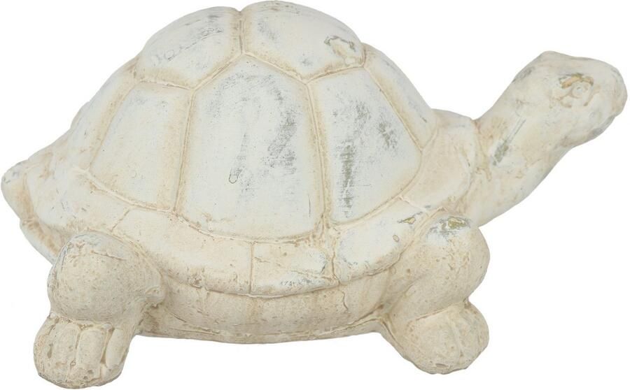 I.GE.A. Decoratief figuur Schildpad van keramiek Tuin decoratie figuur antiek-look gepantserd dier tuin decoratie dierfiguur standbeeld (1 stuk) - Foto 3