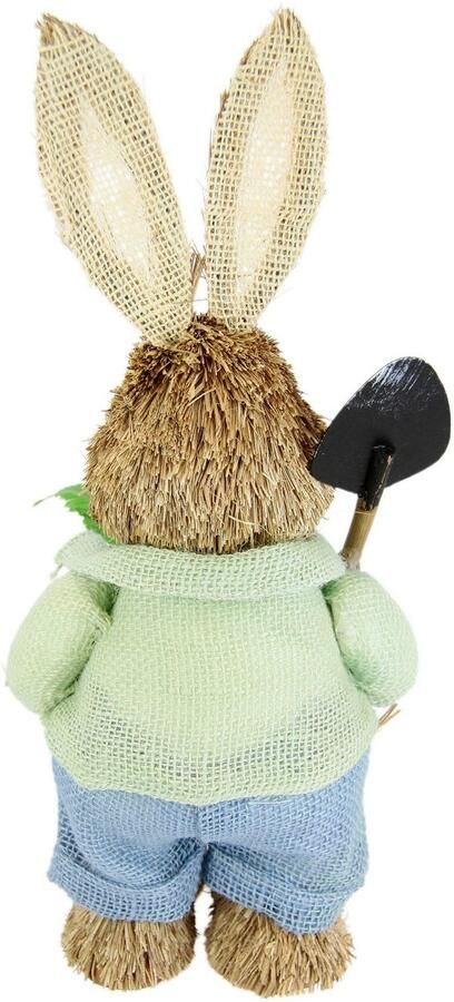 I.GE.A. Decoratief object Haas Met wortel van bast paashaas decoratie paasdecoratie lente figuur - Foto 3