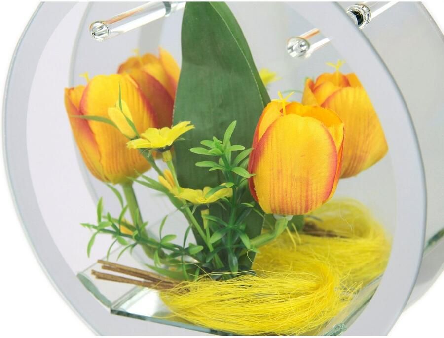 I.GE.A. Decoratief object LED-tulp Gedeclareerd glas met tulpen madeliefjes konijn lichtslinger LED 3D - Foto 4