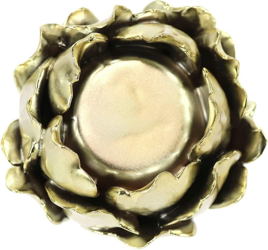 I.GE.A. Kandelaar Artisjok stompkaarsenhouder van keramiek hoogte ca. 11 cm (1 stuk)