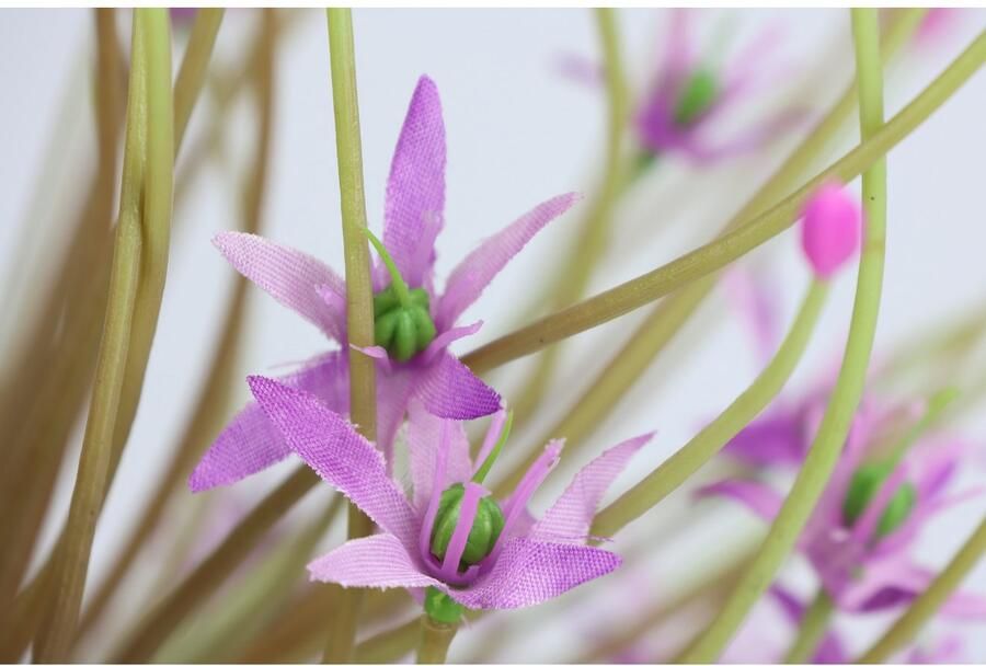 I.GE.A. Kunstbloem Allium sierlook Stelenbloem kunstbloemen(2 stuks) - Foto 2