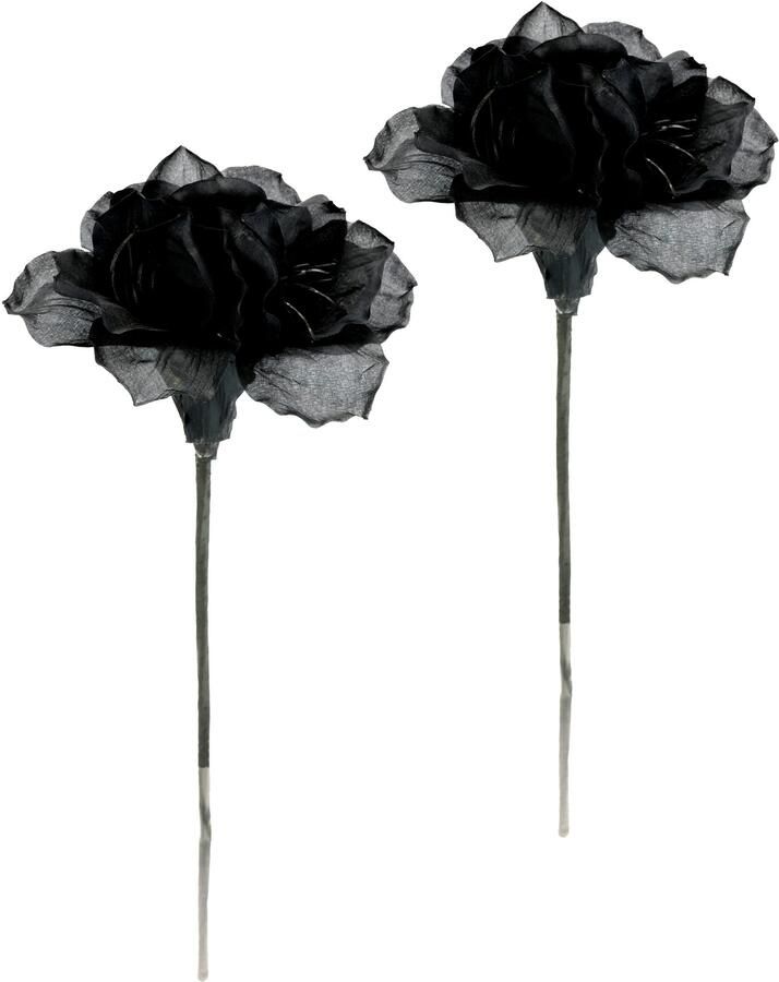 I.GE.A. Kunstbloem Amaryllis 2-delige set 60cm bloemen tak decorat tak kerstdecoratie kerstbloem decor (2 stuks) - Foto 2