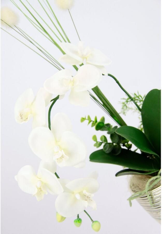 I.GE.A. Kunstbloem Arrangement orchidee gras (1 stuk) - Foto 1