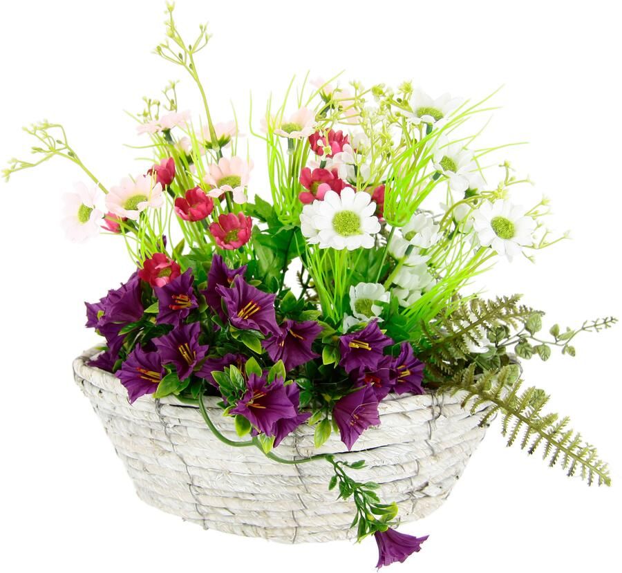 I.GE.A. Kunstbloem Arrangement van margrieten en petunia s (1 stuk)