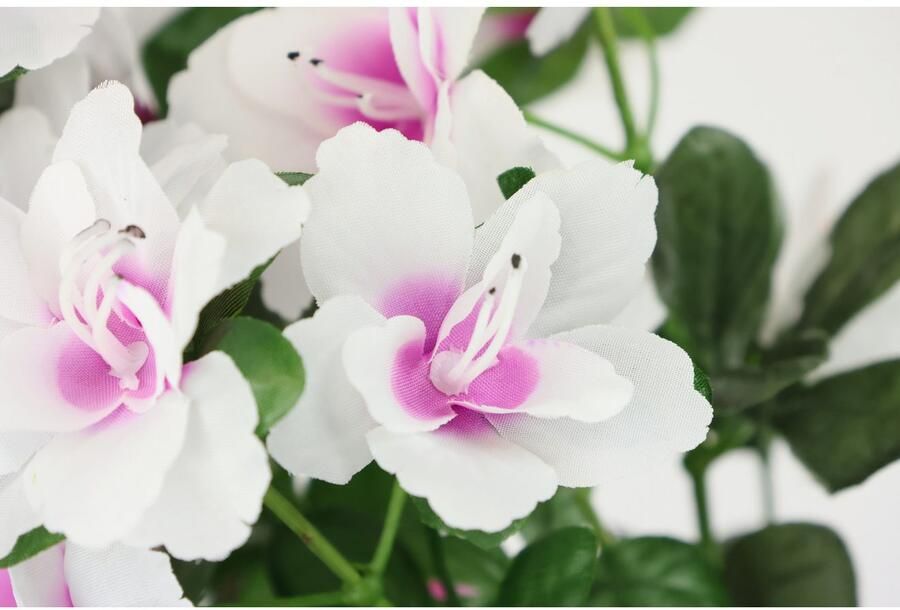 I.GE.A. Kunstbloem azalea in pot Bloem kunstplant bloemdecoratie tafeldecoratie kamerplant (1 stuk) - Foto 2