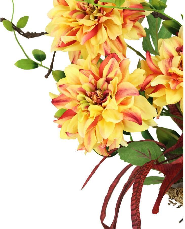 I.GE.A. Kunstbloem Dahlia-arrangement in plantenschaal arrangement van kunstbloemen (1 stuk)