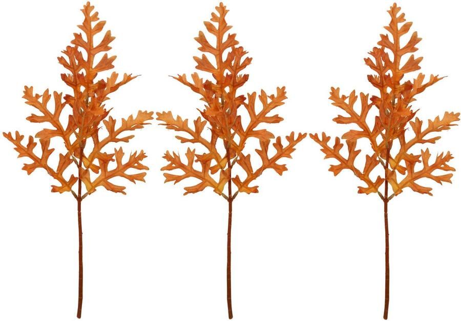 I.GE.A. Kunstbloem Kunstmatige eikenbladeren-bos Kunstplant boeketten herfstdecoratie bloemdecoratie herfstbladeren (2 stuks)