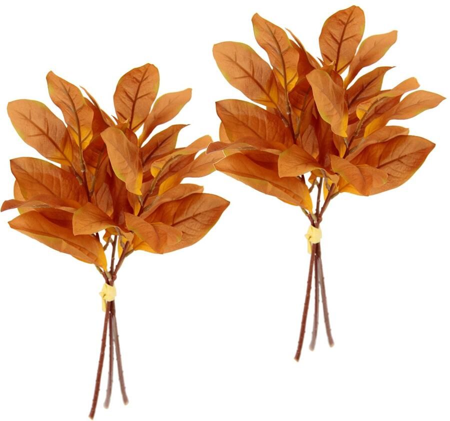 I.GE.A. Kunstbloem Kunstmatige herfstbladeren-bos Kunstplant boeketten herfstdecoratie bloemdecoratie herfstbladeren (2 stuks)