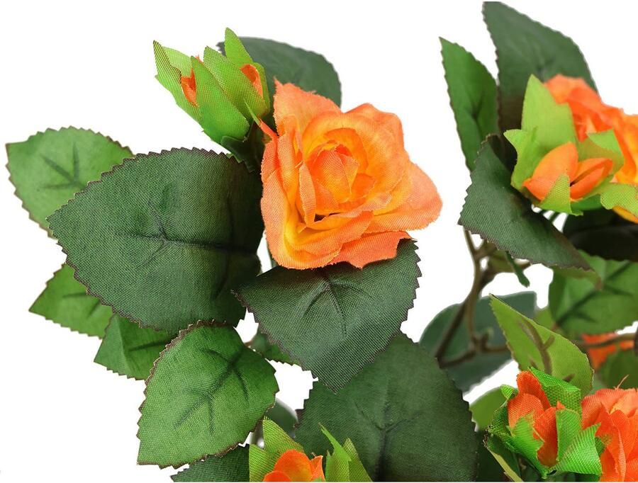 I.GE.A. Kunstbloem Kunstmatige rozenhanger Rozenrank rozenboog rozen bloem rozenkrans decoratie struik (2 stuks)