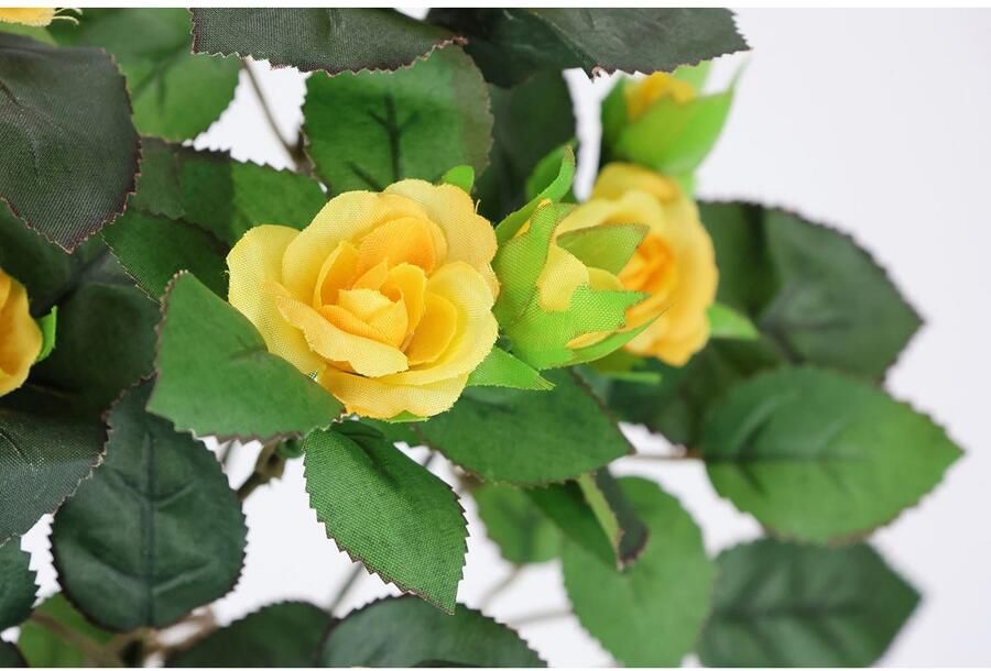 I.GE.A. Kunstbloem Kunstmatige rozenhanger Rozenrank rozenboog rozen bloem rozenkrans decoratie struik (2 stuks)