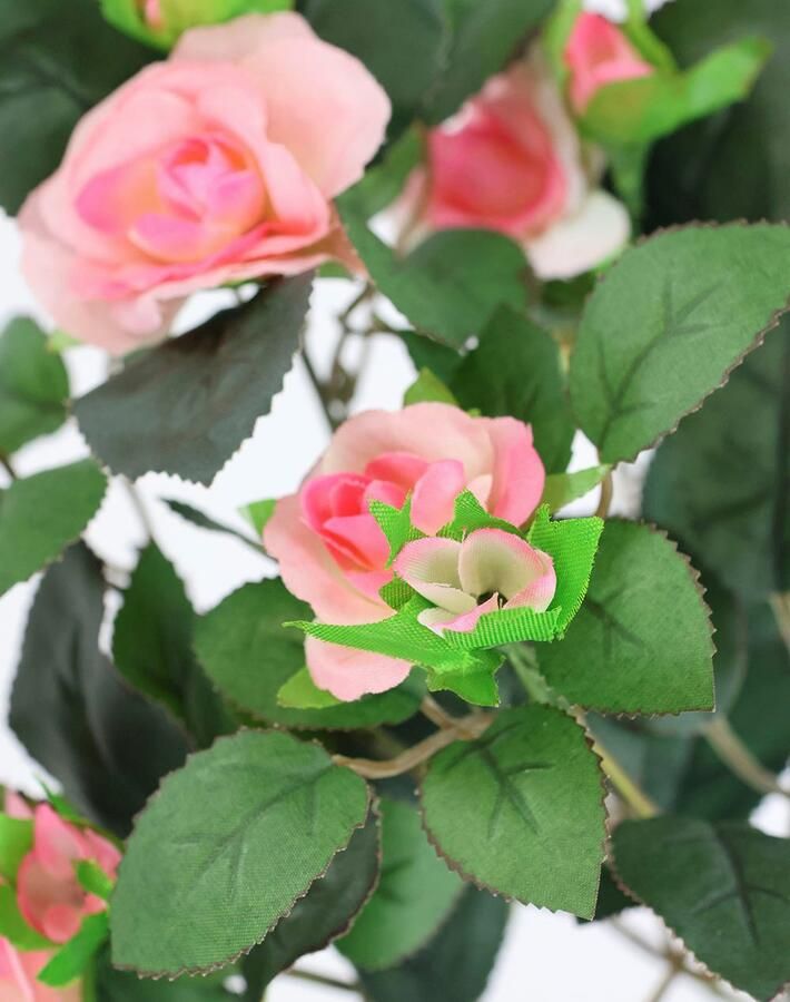 I.GE.A. Kunstbloem Kunstmatige rozenhanger Rozenrank rozenboog rozen bloem rozenkrans decoratie struik (2 stuks)