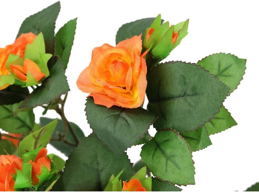 I.GE.A. Kunstbloem Kunstmatige rozenstruik Kunstroos bloem boeket rozen rozenboeket wilde roos (3 stuks)