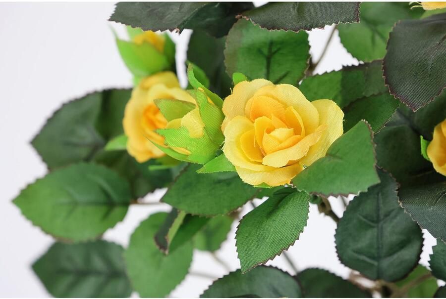 I.GE.A. Kunstbloem Kunstmatige rozenstruik Kunstroos bloem boeket rozen rozenboeket wilde roos (3 stuks)