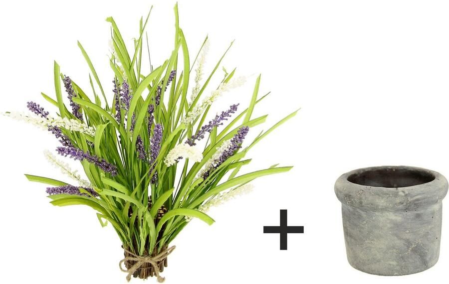 I.GE.A. Kunstbloem Lavendel Busch (1 stuk)