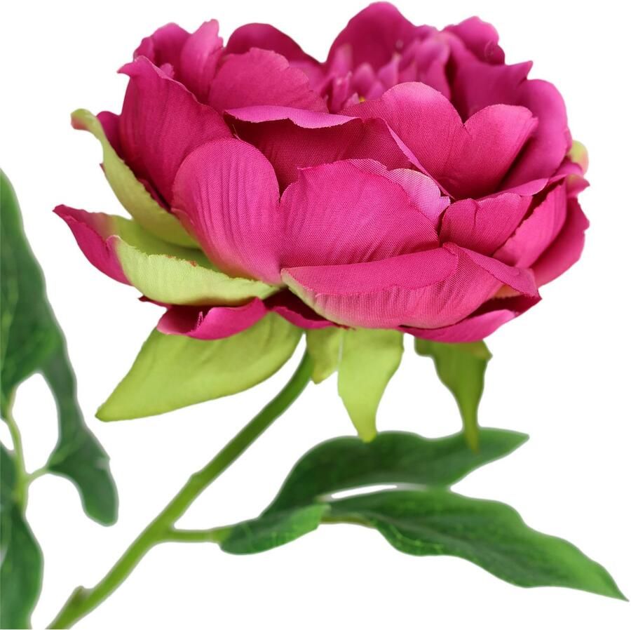I.GE.A. Kunstbloem Pioenroos Pioenrozen enkele bloem set van 3 (3 stuks)