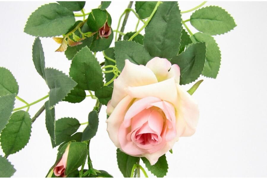 I.GE.A. Kunstbloem Rozenrank Kunstmatige rozen guirlande kunstbloemen hangend bruiloft kerst - Foto 3