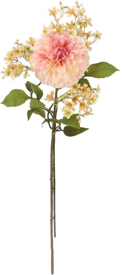 I.GE.A. Kunstbloem Stelenbloemen assortiment dahlia bloes tak zijdenbloem enkele bloem herfst kunstbloemen decoratieve bloemen (2 stuks) - Foto 3